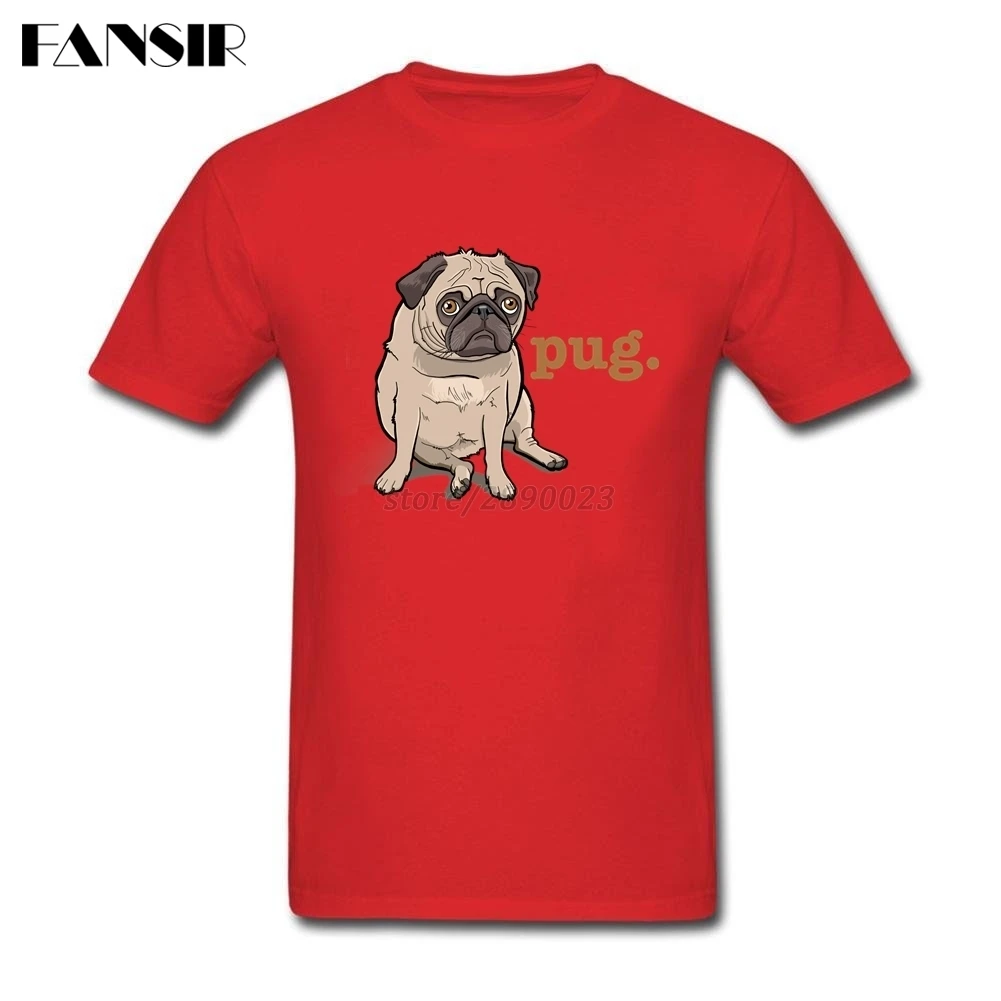 Популярная футболка с короткими рукавами из хлопка изготовленные на заказ мопс