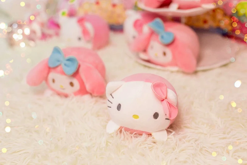 Плюшевая подушка Sumikko Gurashi, 8 шт., с рисунком поросенка, Cinnamoroll Melody, мягкая подушка, уголок, био, мультяшная кукла для детей