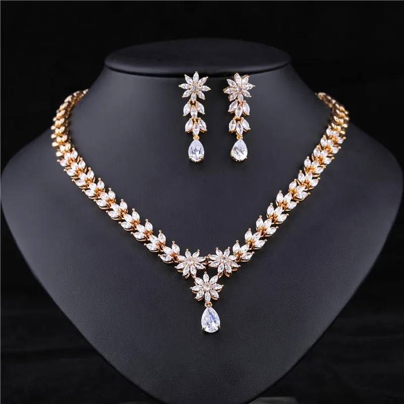 JUWANG золото Дубай ювелирные наборы Parure Bijoux Femme Mariage элегантный Африканский комплект ювелирных изделий для женщин Подарки на день Святого Валентина 925 - Окраска металла: style 1