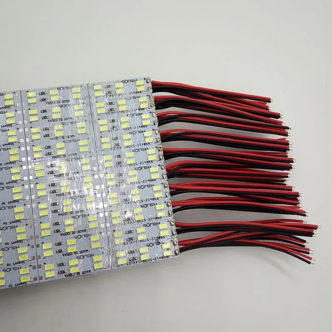 Двухрядная Светодиодная лента 10 шт. * 100 см 12 в пост. Тока 144/168 SMD 5630 Жесткая