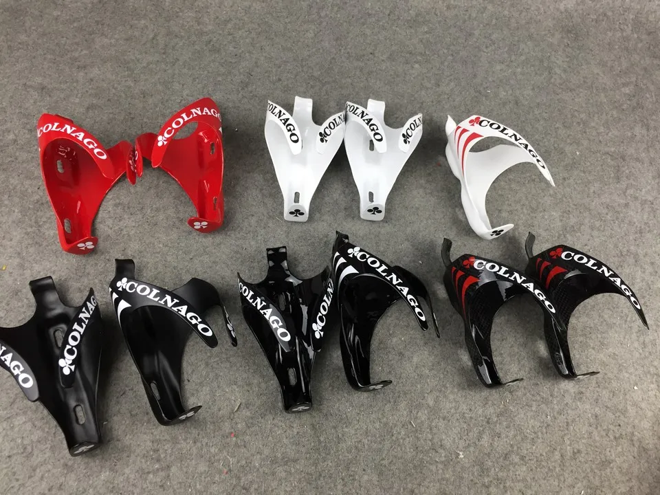 Глянцевая велосипедная Рама Colnago с белым Карбоновым покрытием+ руль Colnago серебристого цвета+ карбоновые бутылки colnago
