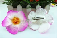 30 pcs dark rose red foam hawaiian flower hibiscus flower bridal hair clip 9cm