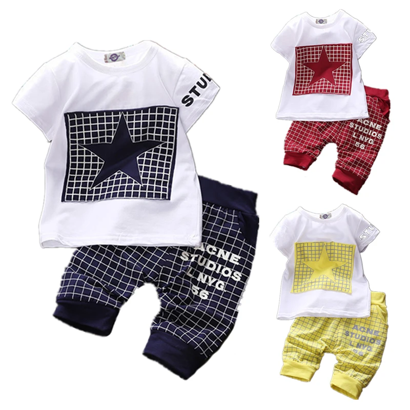 Комплекты детской одежды унисекс на лето 2020 хлопковая футболка с коротким