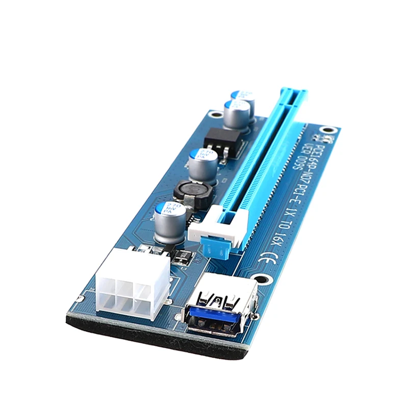 Ver 009S PCI E 1X до 16X Райзер карта расширения Express 6pin Sata адаптер питания USB 3 0 кабель для