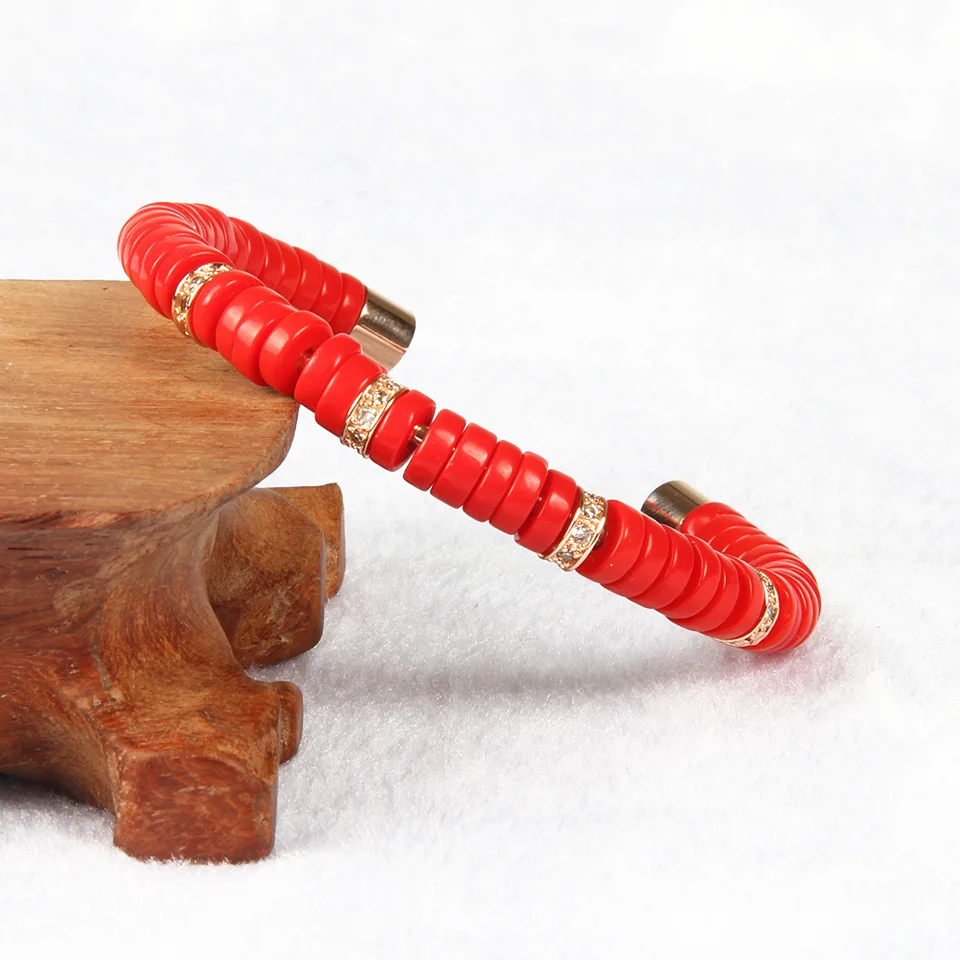 Ailatu Высококачественный Браслет с открытым запонком титановый браслет из