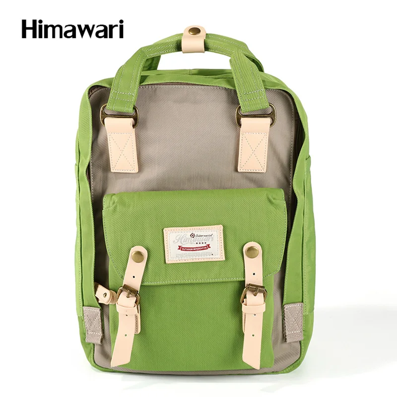 NO12 Green and Khaki Himawari брендовые милые нейлоновые рюкзаки, дорожная сумка, женский водонепроницаемый рюкзак для ноутбука, большая емкость, сумки для мам, Mochila, школьная сумка no1 - Цвет: NO12 Green and Khaki