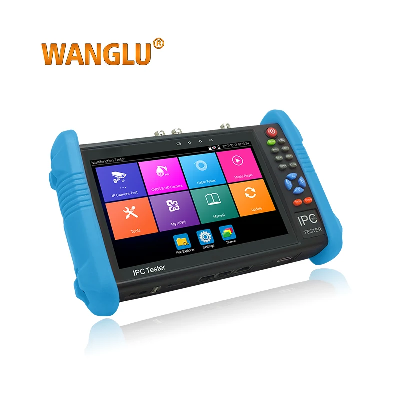 WANGLU 7 дюймовый IPS сенсорный экран IP аналоговый AHD CVI TVI SDI in one cctv тестер с кабельным
