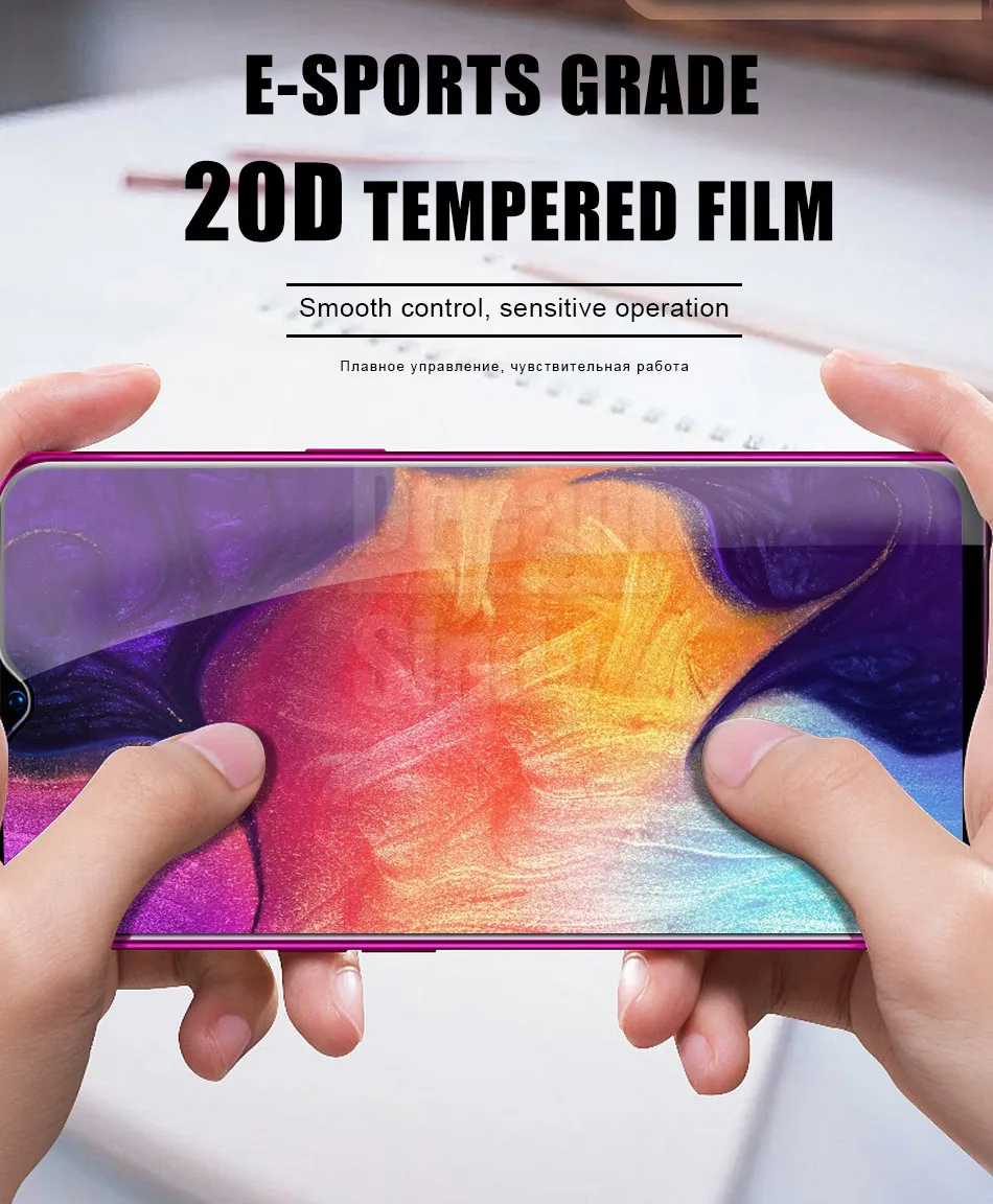 20D изогнутое закаленное стекло для samsung Galaxy A10 A30 A50 A7 A8 защитная пленка A7 M10 M20 M30 Защитное стекло для экрана