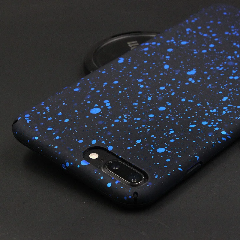 Blue GonoRack окрашенный креативный стерео матовый чехол для iPhone 6 6s 7 8 Plus X 5 5S SE 10 чехол жесткий с узором «Мороз» PC задняя крышка чехол для телефона - Цвет: Blue
