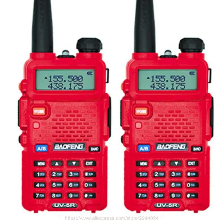 Red Из 2 предметов Baofeng UV-5R Dual Band Радио Walkie Talkie трансивер Dual Дисплей коммуникатор радио UV5R Портативный двухстороннее радио - Цвет: Red