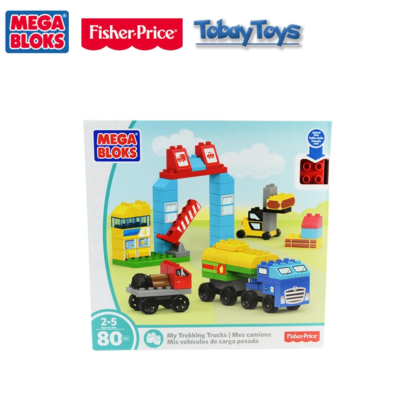 

2017 New Fisher Price Mega Bloks Early Educational Toy Junior Builders My Trekking Trucks Building Toy Mes Camions DWR78 For Gif