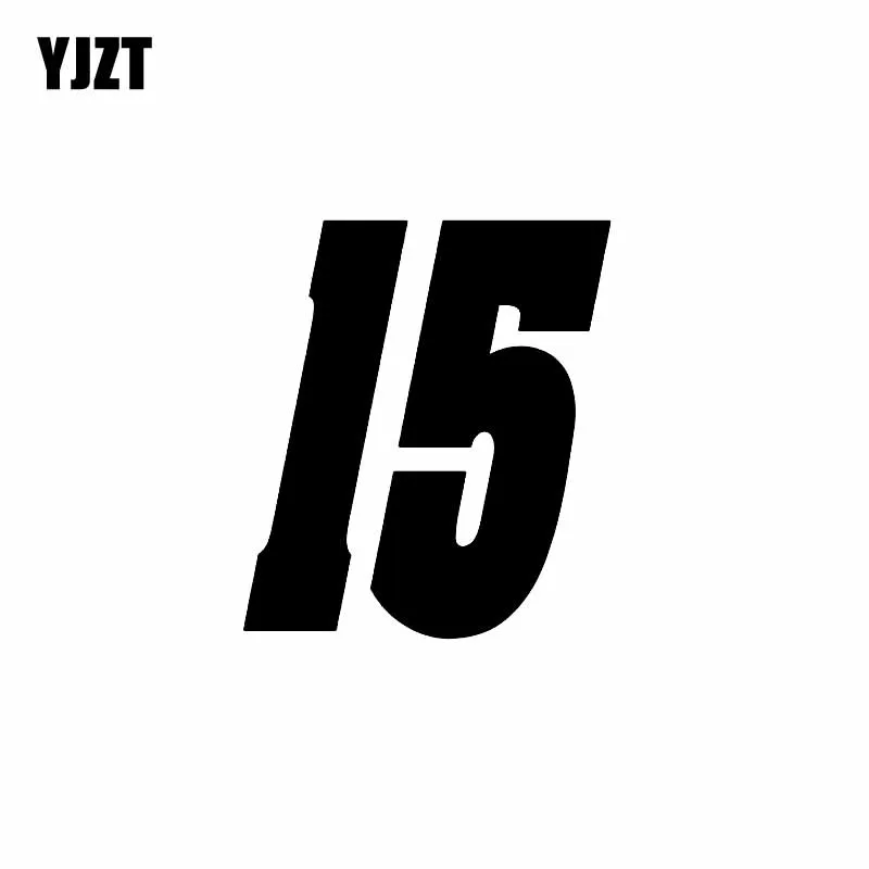 YJZT 11 8 см * 13 5 Модный виниловый автомобильный Стикер Счастливый номер 15 наклейка