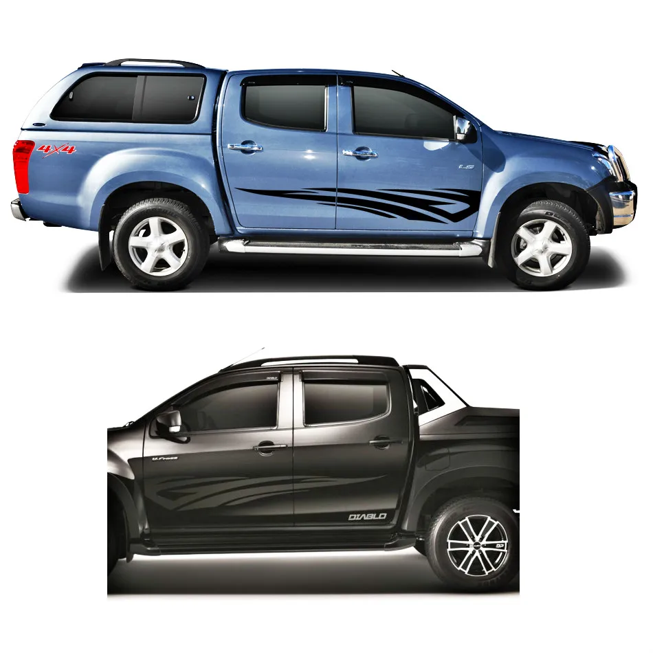Пользовательские для dmax adventure mud ranger F150 NAVARA наклейки пикапа огнеупорный Стайлинг