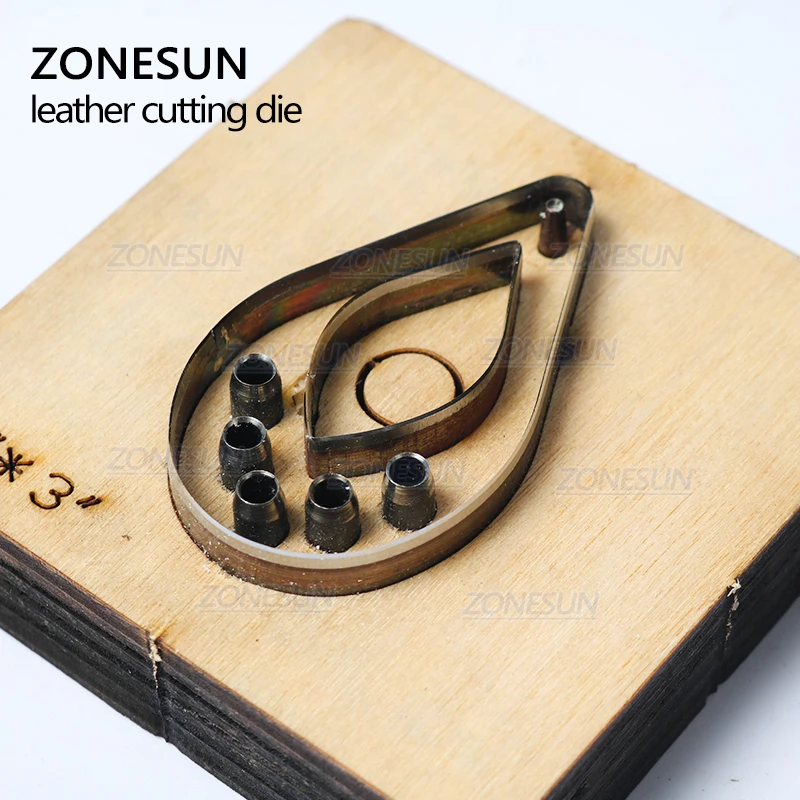 ZONESUN T1 DIY заказной резак для кожаных сережек вырезанные из кожи серьги для стального правила штамповочный станок пресс инструменты