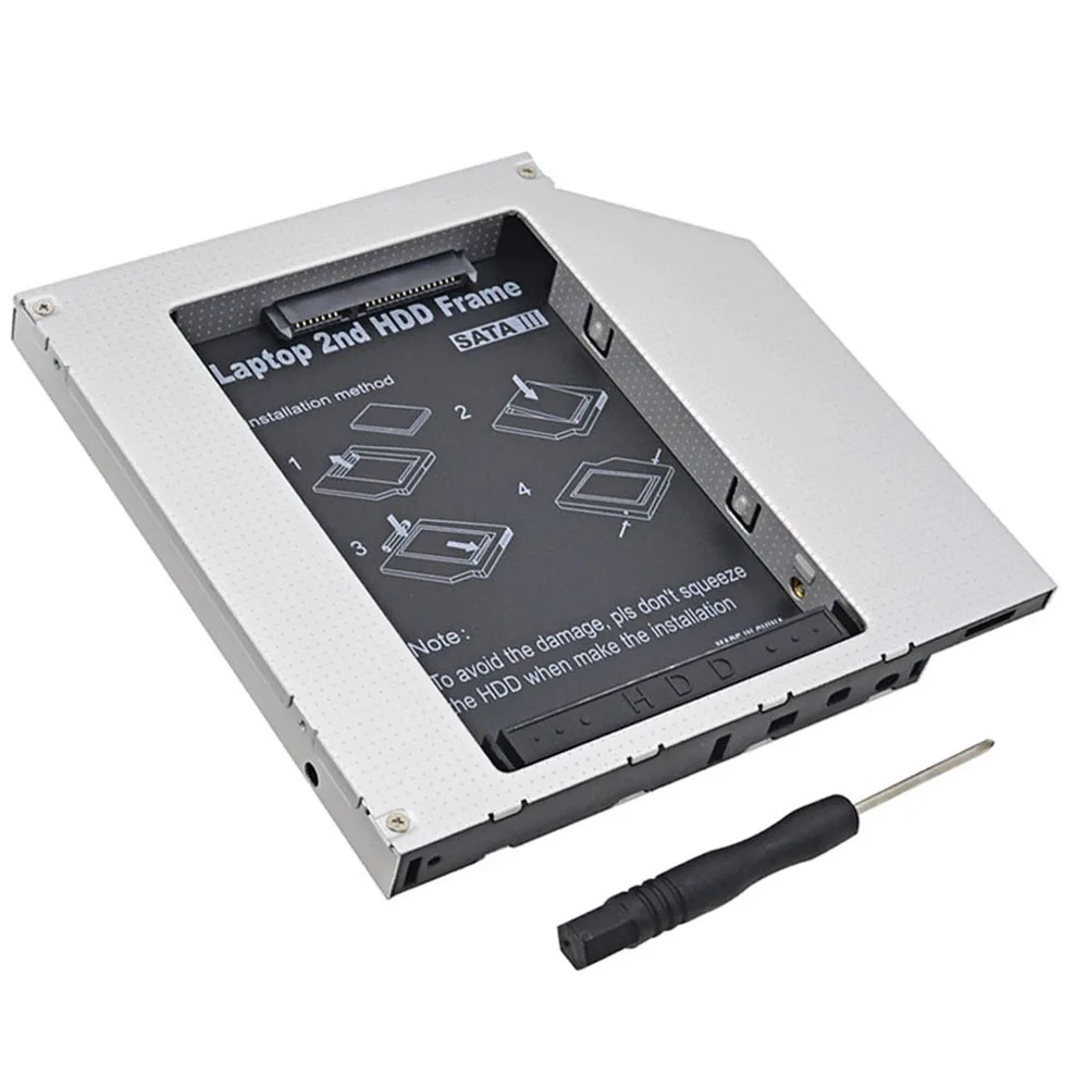 Высокое качество Универсальный 9 5 мм SATA 3 0 2nd HDD Caddy для 2 &quotкорпус SSD жесткий диск