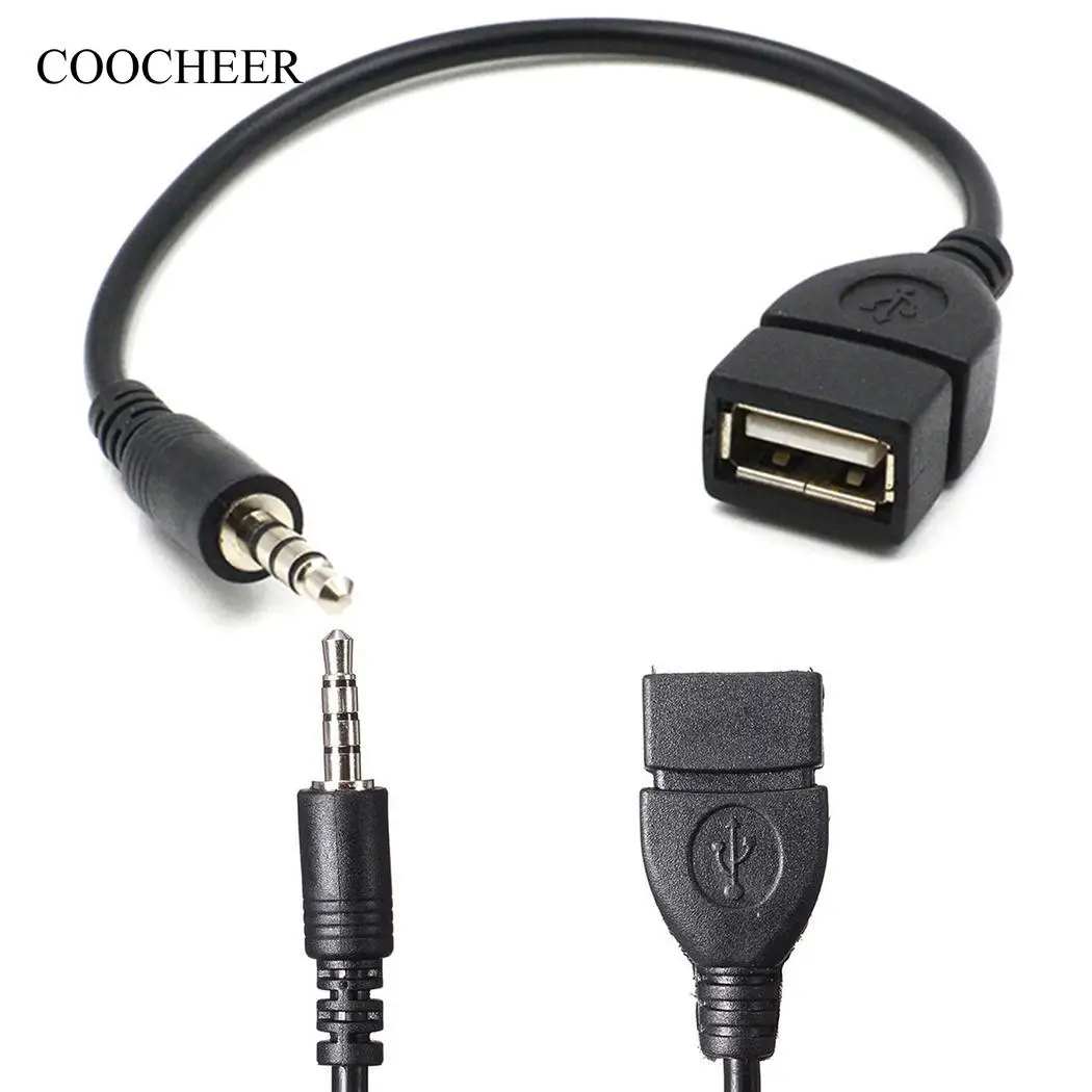 Кабель адаптер для 3 5 мм OTG Jack 2 0 стерео USB Мужской Аудио AUX автомобиля| |