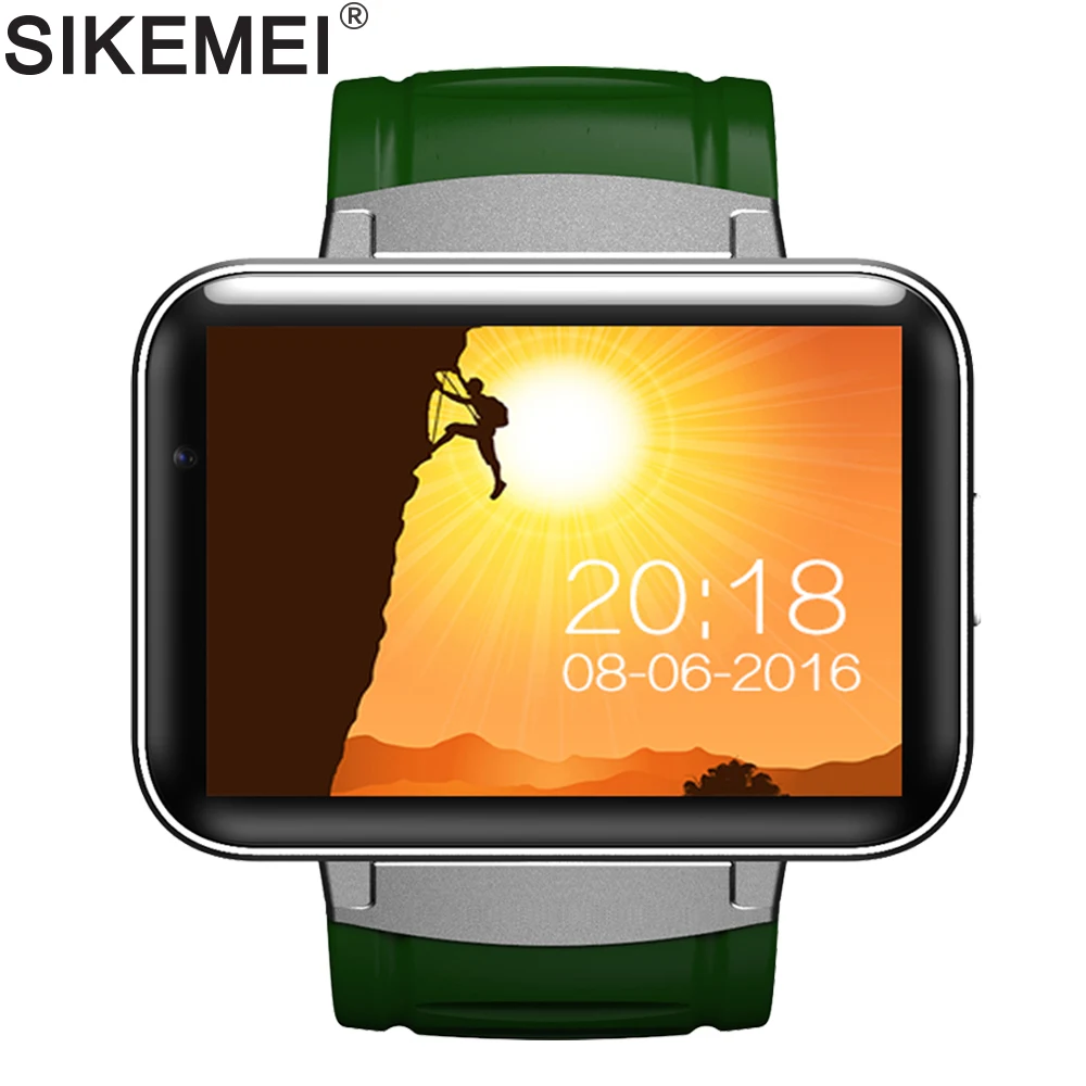 SIKEMEI Android Смарт часы Bluetooth Sports Tracker наручные часы 3G сеть WCDMA WIFI GPS камеры большая батарея DM98 MTK6572