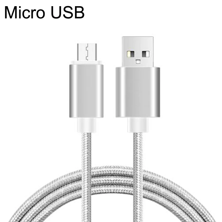 silver 2.4A микро USB кабель Быстрая зарядка для Xiaomi Redmi Android кабель для передачи данных для мобильного телефона для samsung S7 микро зарядное устройство - Цвет: silver