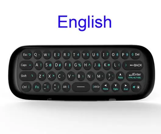 English Version Vontar 2,4G Беспроводная мини клавиатура Air mouse 057 Английский Русский для Windows Android tv Box перезаряжаемая такая же как W1 air mouse - Цвет: English Version