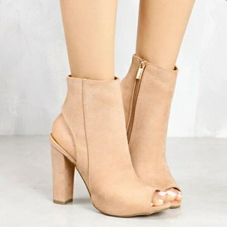 Женские туфли лодочки на высоком квадратном каблуке с открытым носком модные