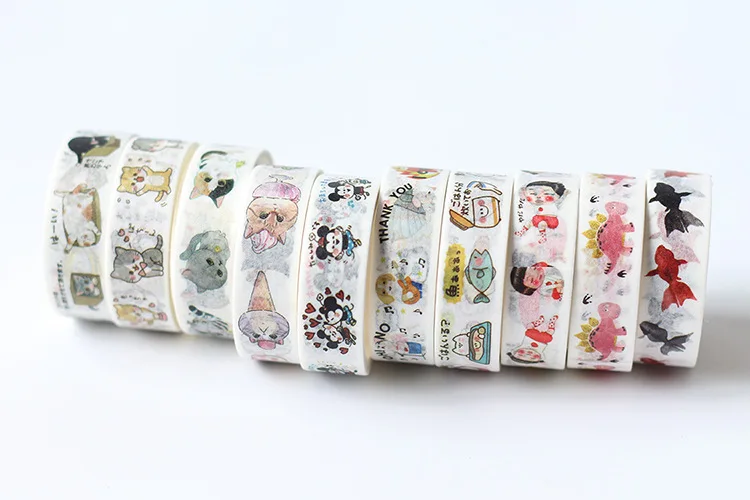 Harphia клейкая лента DIY 10 шт. в наборе Бумага васи маскирующий, декоративный планировщик 15 мм Школьные принадлежности Скрапбукинг инструменты