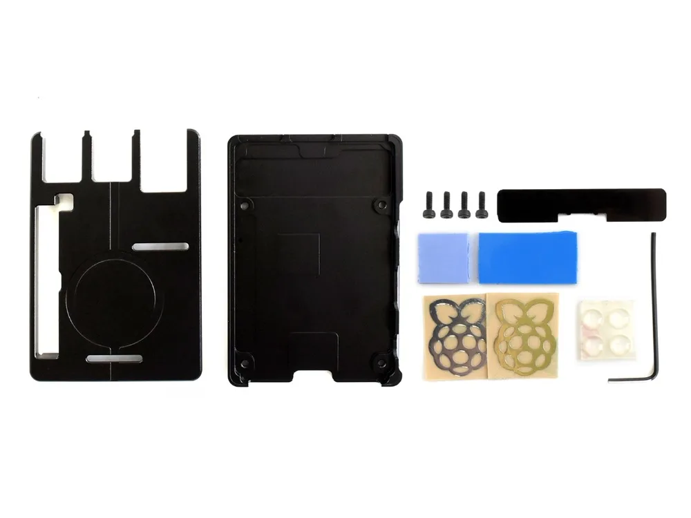 Официальный Raspberry Pi черный корпус из алюминиевого сплава для Модель B +/2 B/3 + ЧПУ