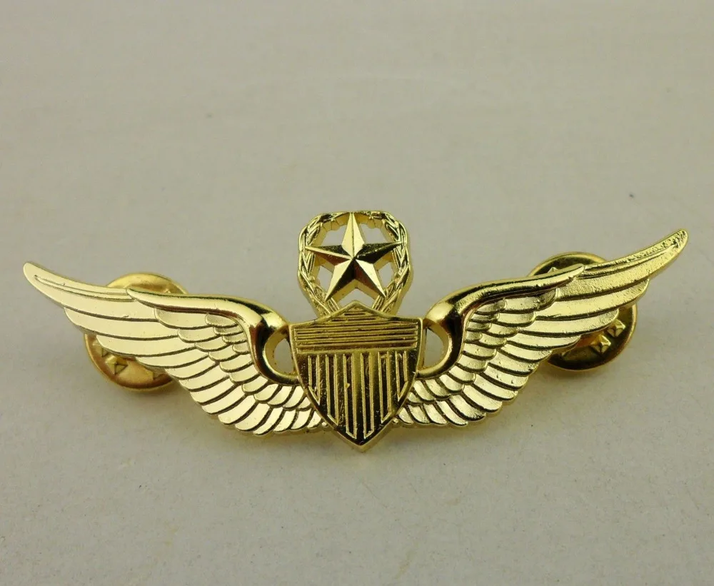 WW2 golden US Army Master Aviator значок wings Pin insignia World military Store|Спортивные сувениры| |
