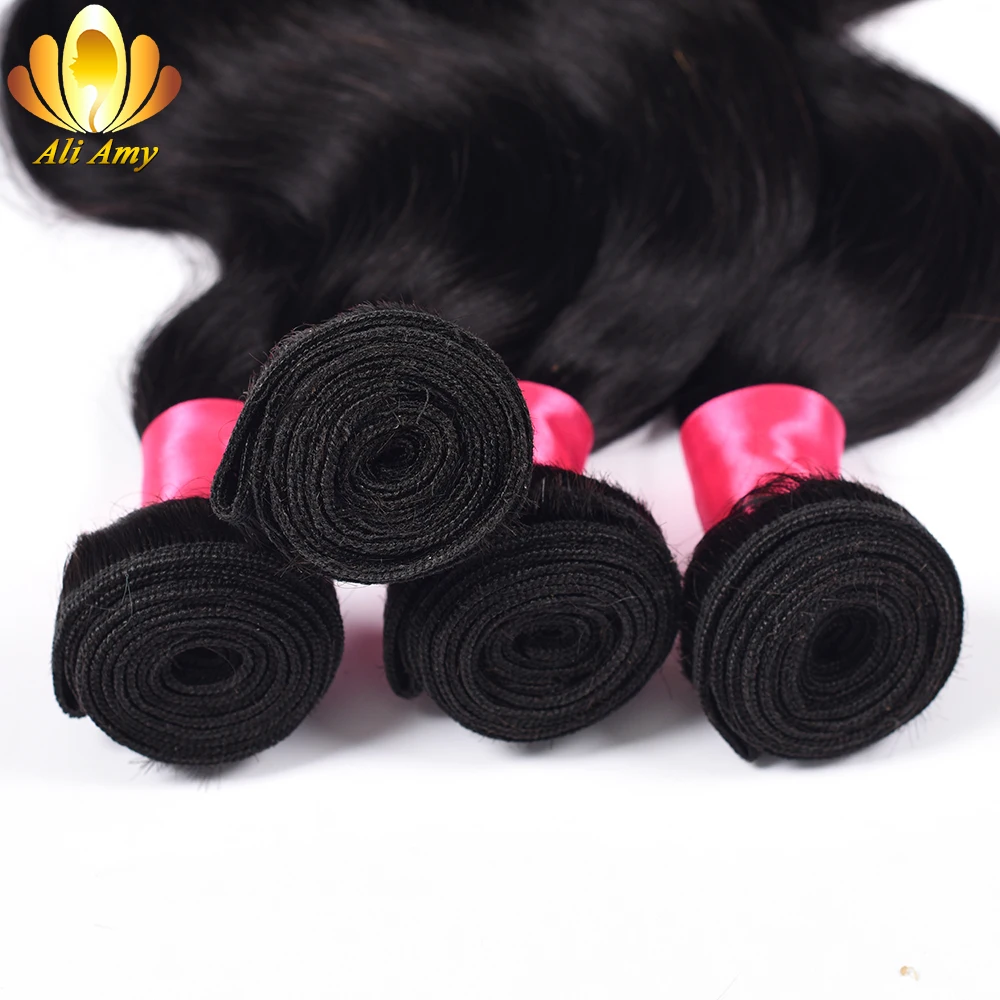 8А Virgin Необработанные Человеческих Волос Бразильской Волне Тела Пучки Роза