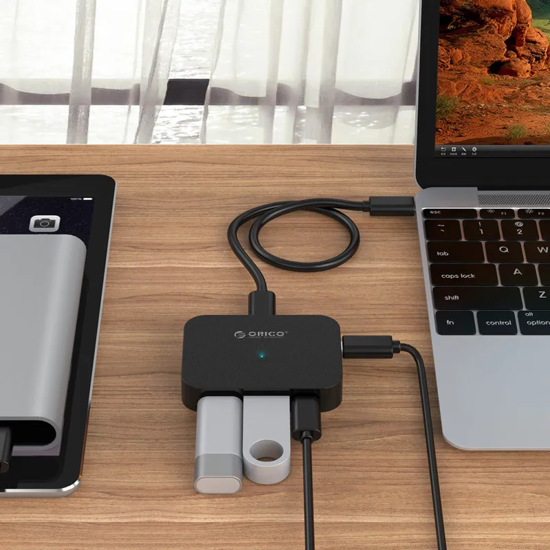 Концентратор ORICO Type-C USB 3 1 Gen1 для Apple MacBook удлинитель-концентратор-черный/белый |