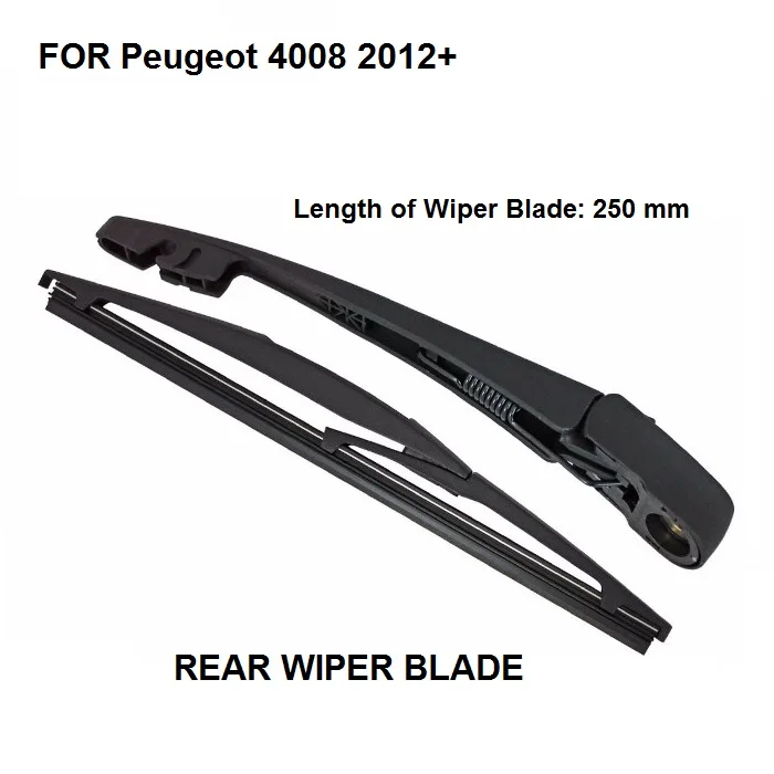 

Back Wiper Blade For Peugeot 4008 2012+ Rear Windshield Window Windscreen Wiper Arm + Blade Set 250mm