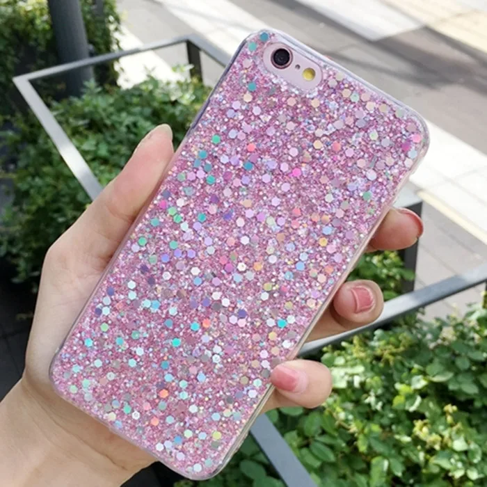 Gimfun розовый синий блестящий чехол для телефона IPhone X мягкий Tpu Прозрачный 5 6 7 8 XS MAX