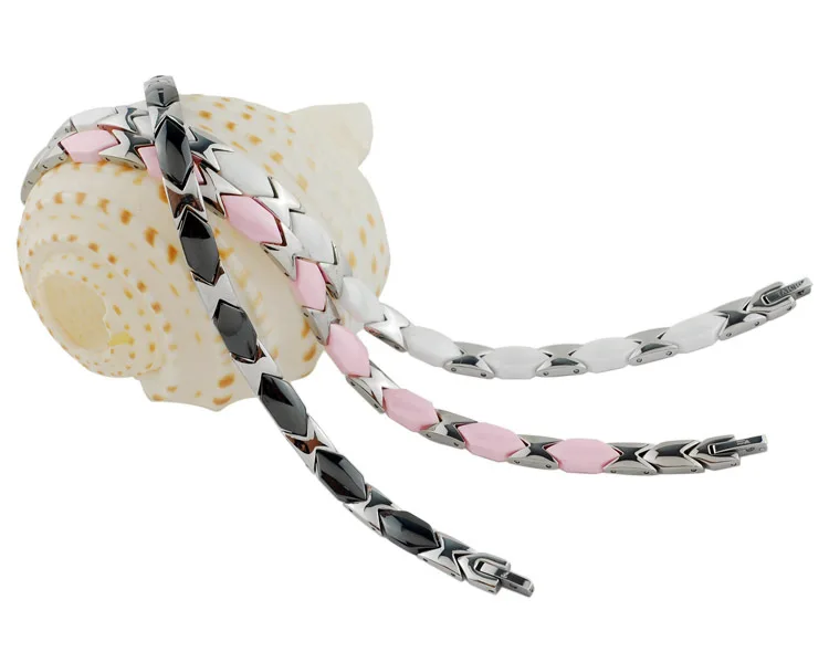 

2014 women health care fashion titanium magnetic ceramic bracelet