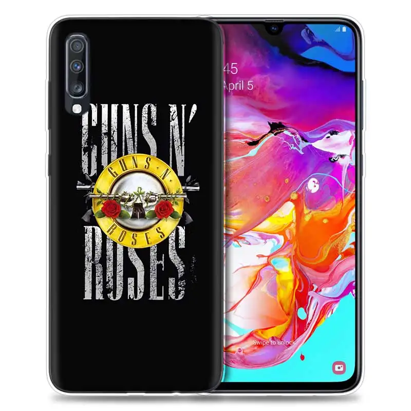 Пистолеты N Roses чехол для samsung Galaxy A50 A70 A80 A60 A40 A30 A20 A10 A50s A30s A20e A6 A8 плюс чехлы из ТПУ для телефона с отделениями для карт