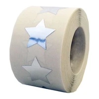 500 pcs metallic sticker silver star label waterproof adhesive for teacher home foil shiny 0 75 inch