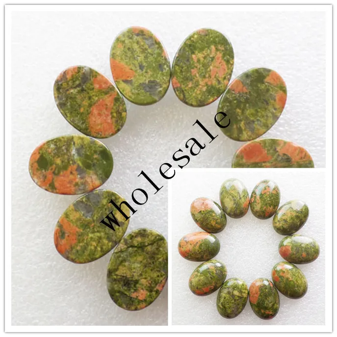 (12 шт./лот) оптовая продажа высокое качество натуральный кабошон униакит Овальный