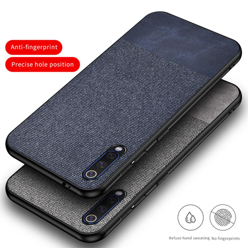 Чехол для Xiaomi mi 9 роскошный тканевый жесткий ударопрочный армированный чехол из