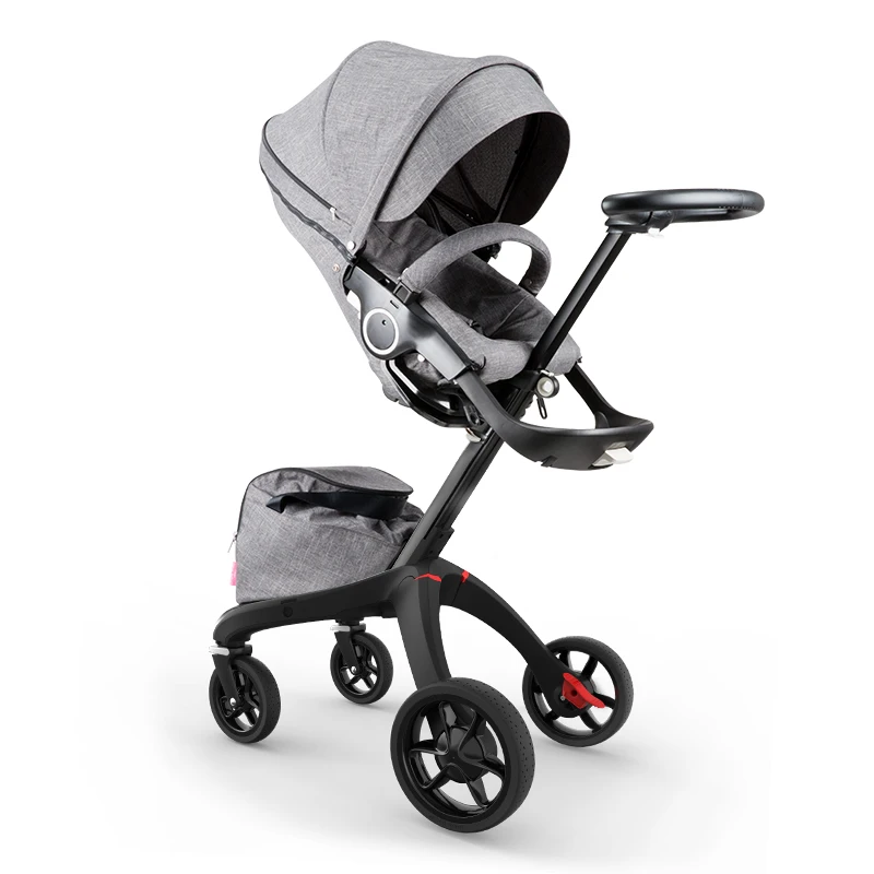 Doux Bebe High Landscape Portable Baby Carriages Folding Prams For Newborns Travel System Four Wheels Stroller |