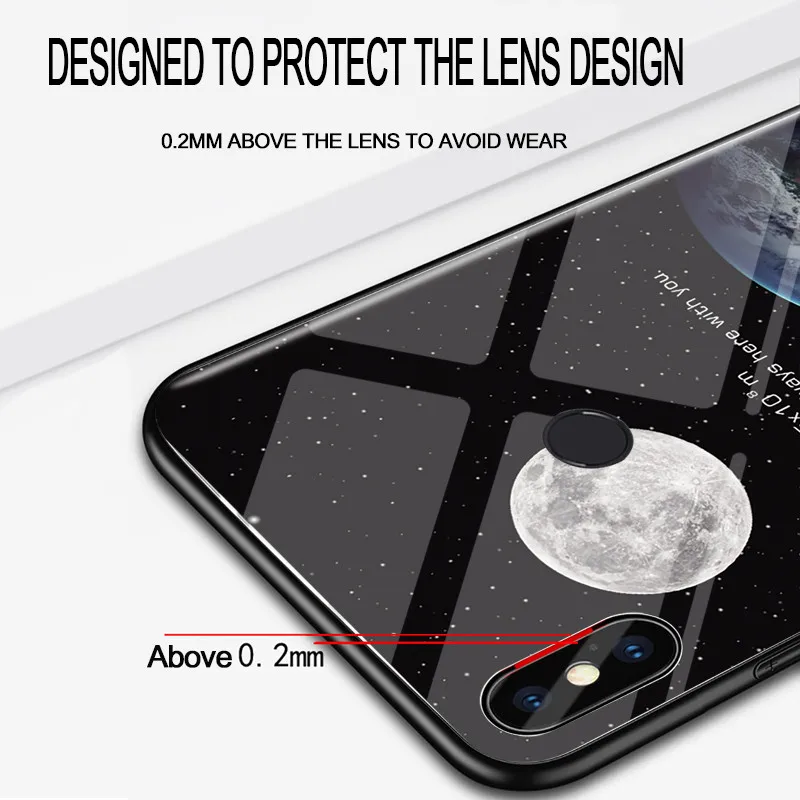 Чехол для телефона из закаленного стекла Marble Star Space Xiaomi Mi 8 SE A1 A2 6X 5X Mix 2 2s Note 3 мягкий