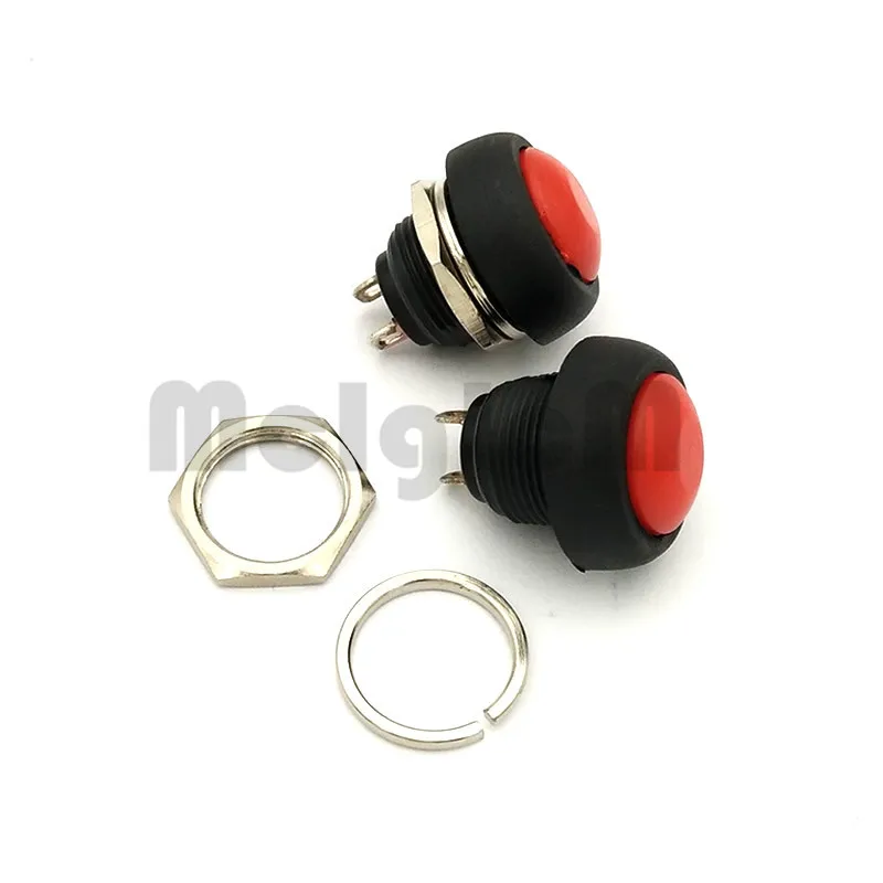 Кнопочный выключатель 12 мм 2 контактный саморегулирующийся