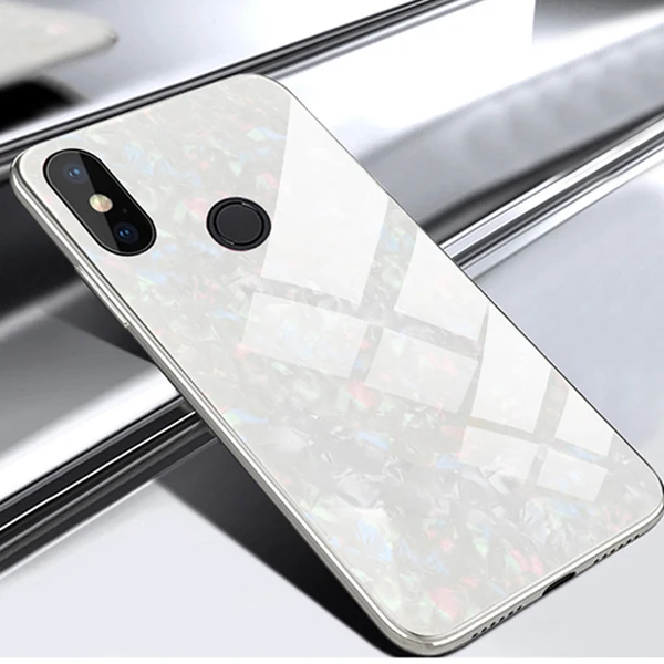 Для Xiaomi mi 9t Pro Чехол mi 9 SE чехол роскошный блестящий закаленное стекло Жесткий мраморный чехол красный mi Note 7 Pro Xio mi 8 SE Lite Note7 - Цвет: White