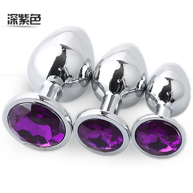 Sex Shop Anal Toys Color 3pcs/set High Quality Stainless Steel Plug Metal Massage Adult Games products. | Красота и здоровье