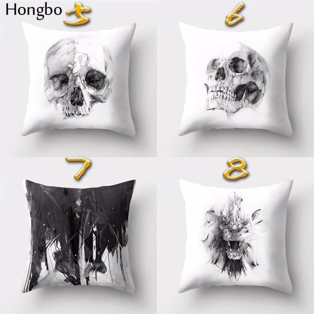 Hongbo 1 шт. олень Акула медведь Осьминог Череп Печать Подушка Чехол Наволочка