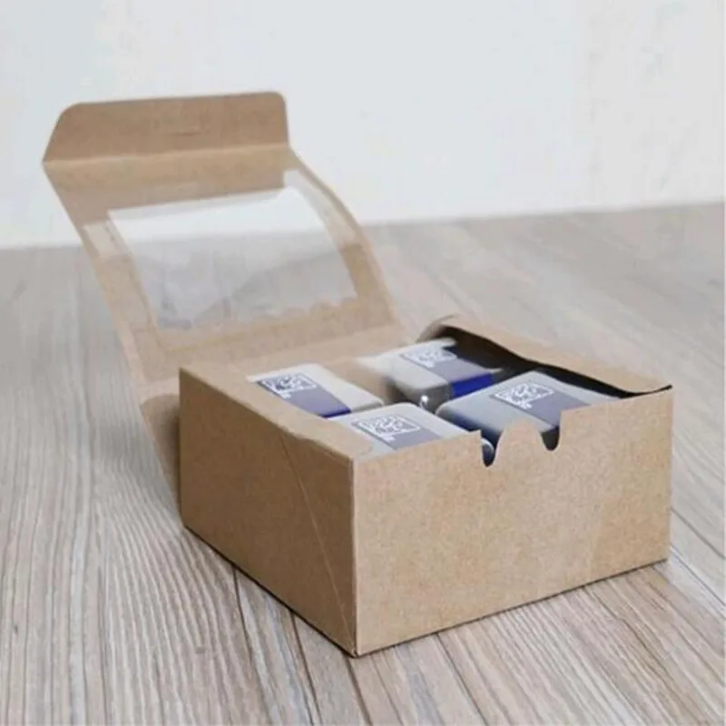 Выпечки крафт белая коробка упаковка Валентина шоколадная Mooncake коробки партии