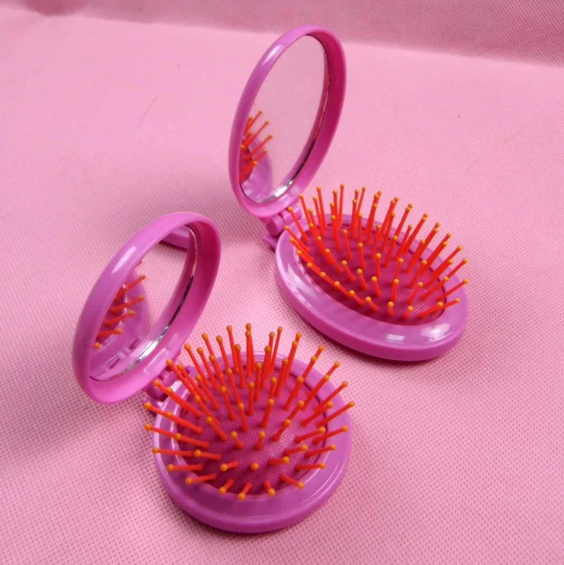 Эльза и Анна Принцесса Девушки гребни зеркало многофункциональный дорожный