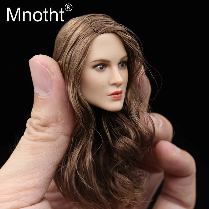 

Mnotht Toys 1/6 Scale Girl Head Sculpt Female Beauty HeadPlay Long Curly Hair KT008 For 12" Female PH Action Figure Hobbies m3