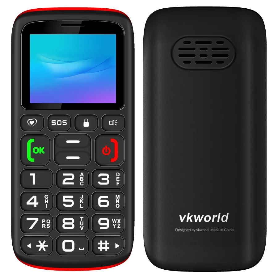 VKworld Z3 старший телефон 1,77 дюйма 1000 mAh Батарея фонарик SOS FM русский Английская литература клавиатура Dual SIM 2G мобильный телефон
