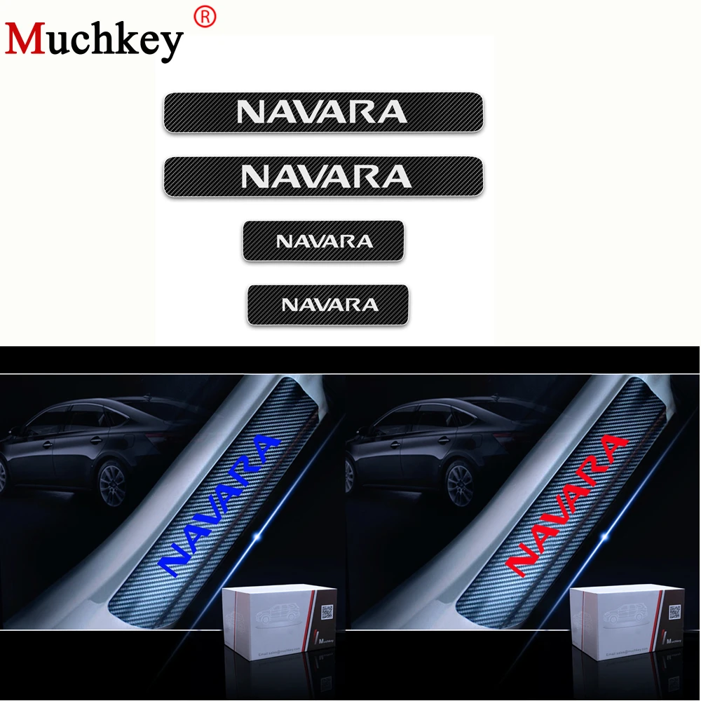 

4 шт., автомобильные наклейки на пороги для Nissan Navara