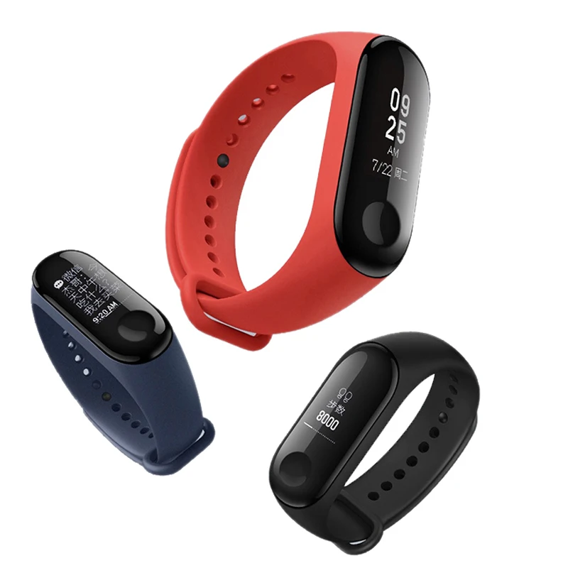 Спортивный Браслет Mi Band 3 силиконовый ремешок на запястье многоцветный набор для