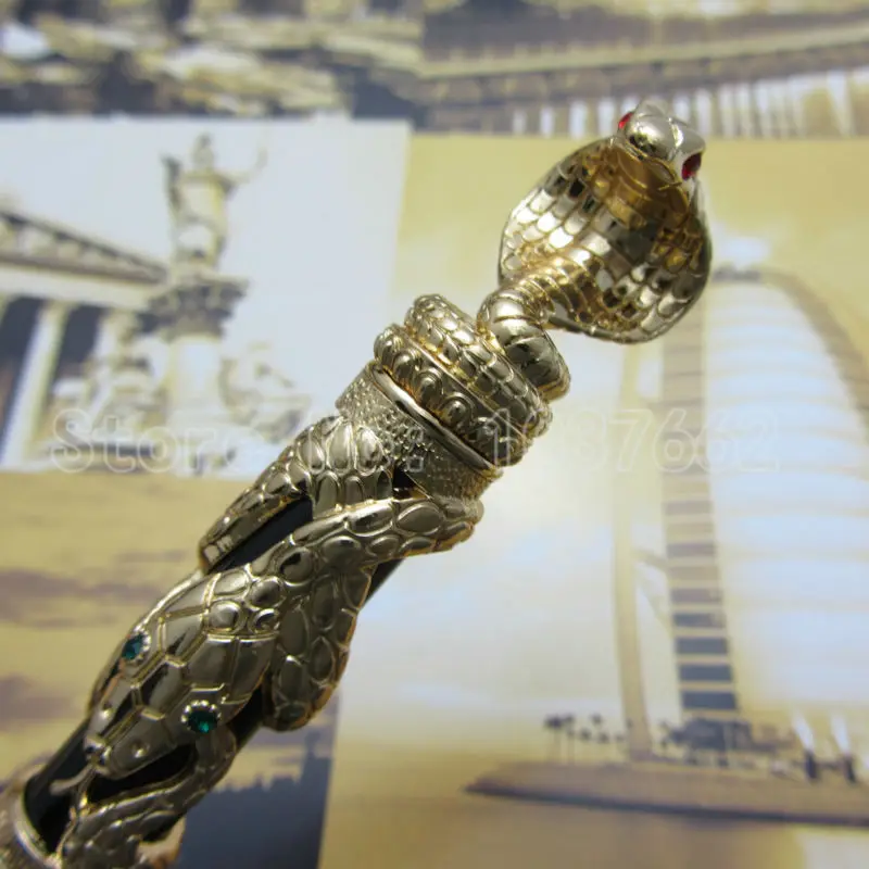 Ручка Jinhao высококлассная Красивая перьевая ручка Золотая змея F перо подарок