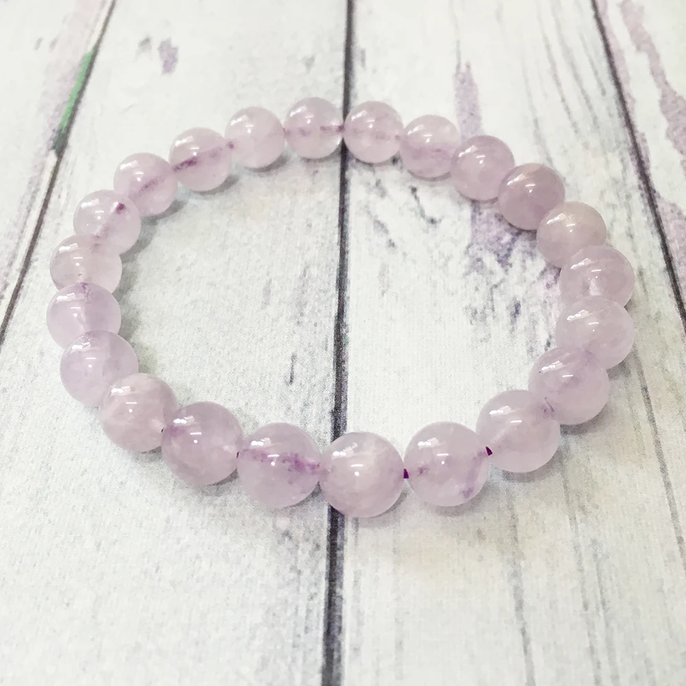 MG0501 New Arrivals Design Lavender Purple Crystal Bracelet Women`s Natural Stone Inviting Love Heart Chakra | Украшения и
